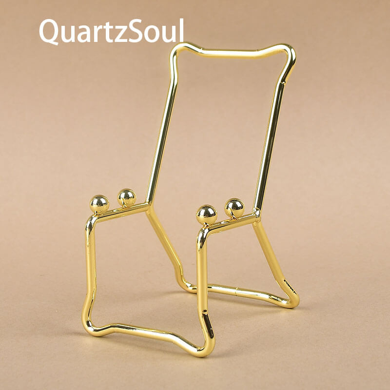 Elegant Metal Crystal Display Stand for Spheres and Minerals