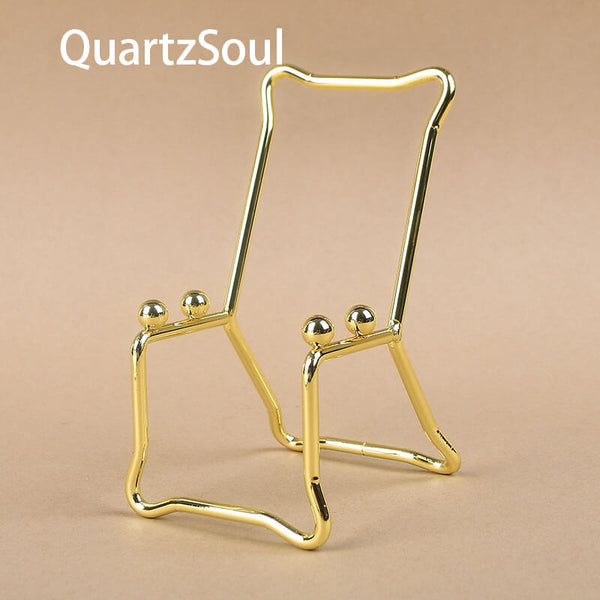Elegant Metal Crystal Display Stand for Spheres and Minerals