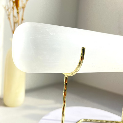 Elegant crystal display stand enhancing home decor