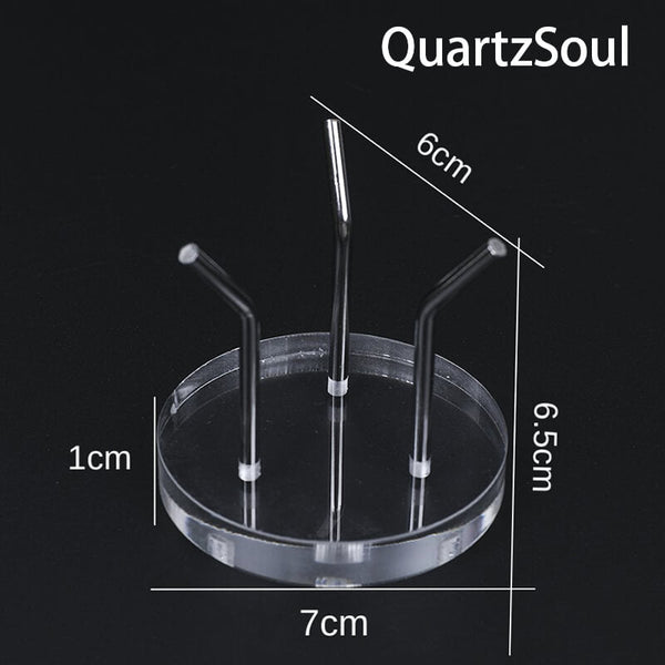 Premium Acrylic Crystal Ball Display Stand with Metal Prong