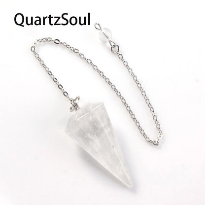 Clear Quartz Crystal Pendulum for Amplifying Energy and Clarity