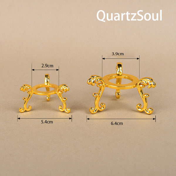 Crystal Display Stand Size Chart - Small 5.4cm and Large 6.4cm Sphere Holders