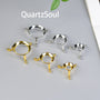 Crystal display stand set with gold and silver tripod holders in various sizes