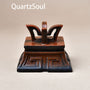 Elegant Crystal Sphere Display Stand with Lotus Design for Home Decor
