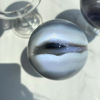 Druzy Agate Crystal Sphere for Meditation and Energy Work