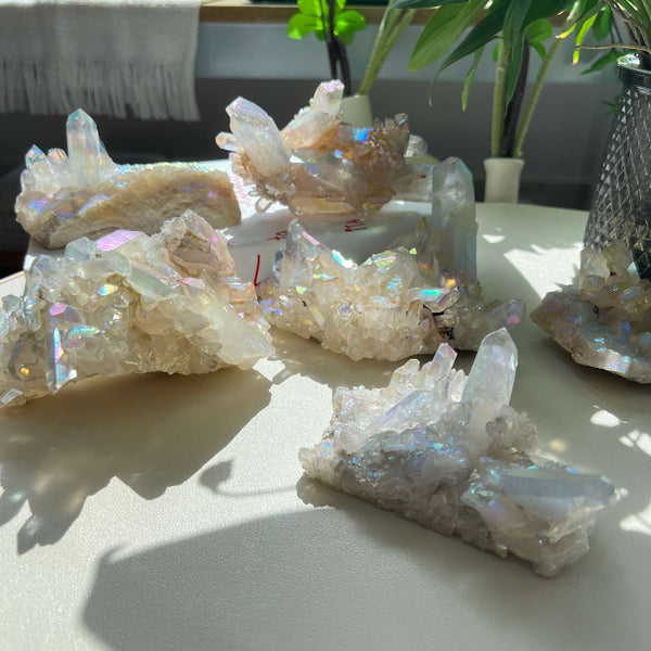 Electroplated Clear Quartz Crystal Healing Stone