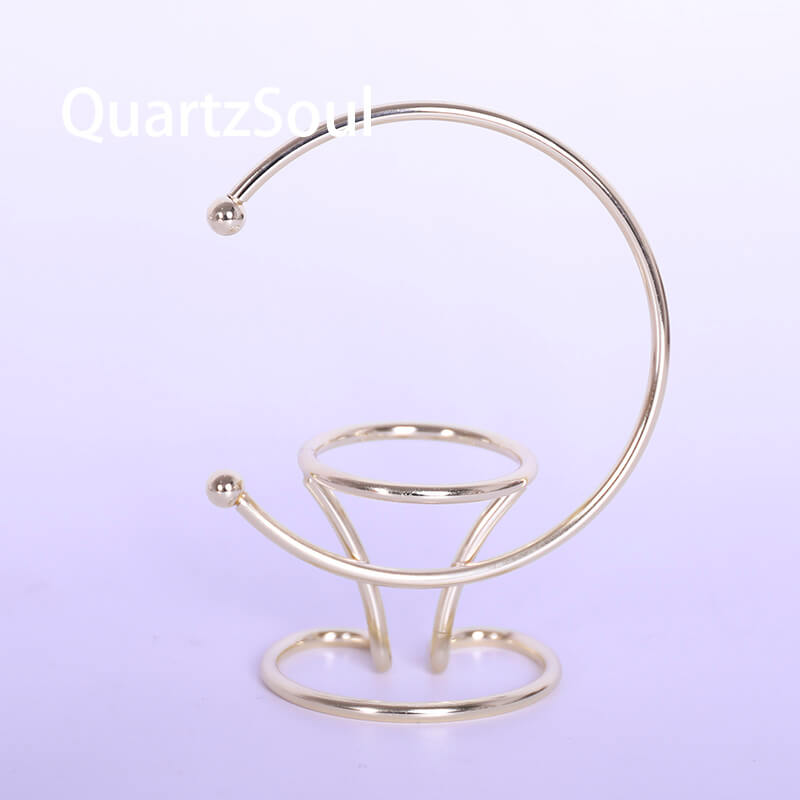 Crescent Crystal Sphere Stand Holder For Display Home Decor