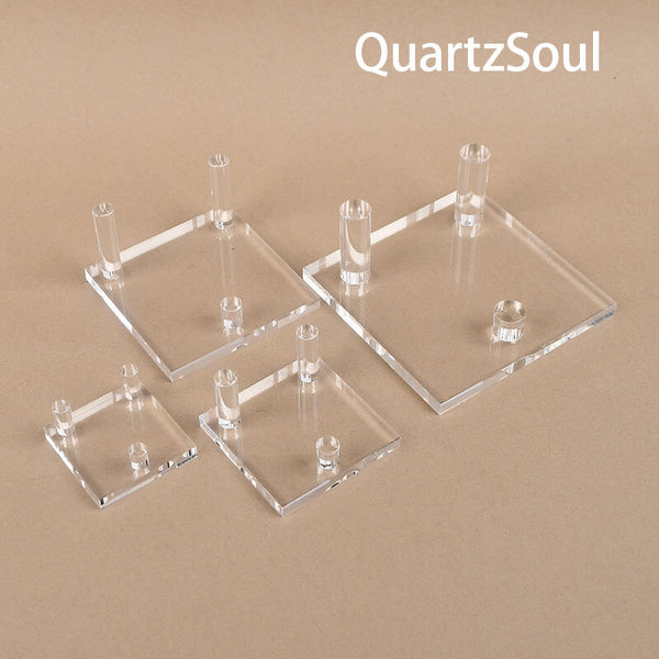 Premium crystal display stand holder for spheres and gemstones - multiple sizes