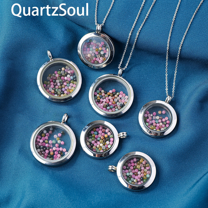 Elegant Glass Photo Box Crystal Pendant for Preserving Memories