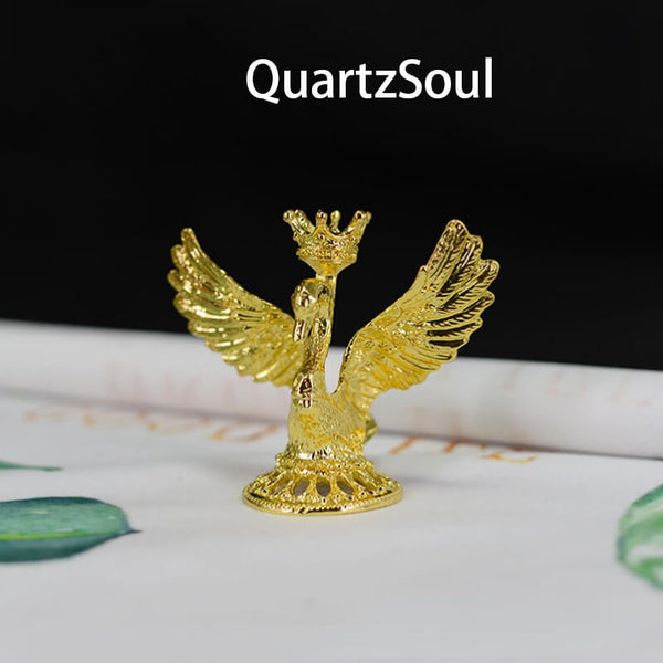 Gold Swan Crystal Ball Display Stand for Spheres and Minerals