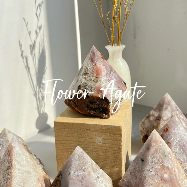 Flower Agate Point for Meditation Practices Wholesale Supply