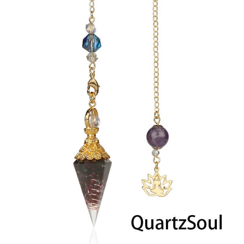 Garnet crystal pendulum for protection and grounding