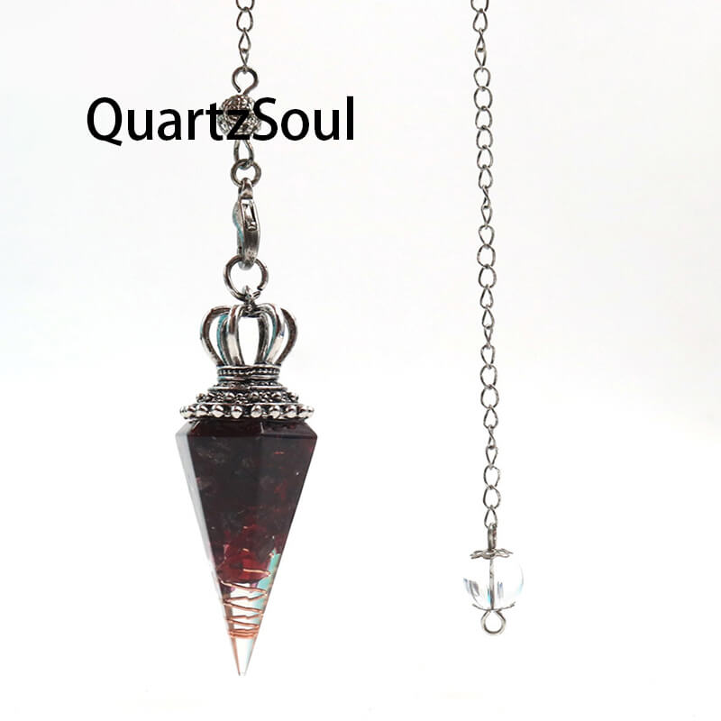Garnet Crystal Pendulum for Passion and Vitality