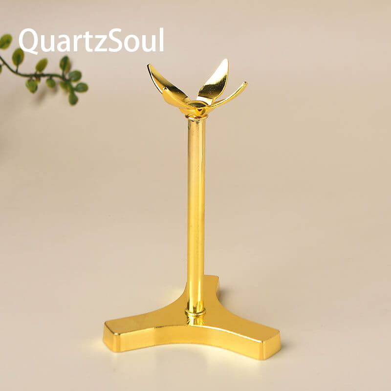 Clover Metallic Crystal Display Stand in Gold and Silver