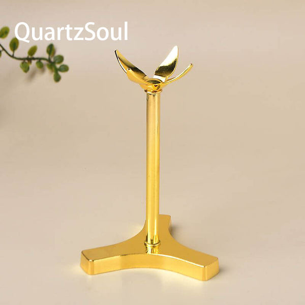 Clover Metallic Crystal Display Stand in Gold and Silver