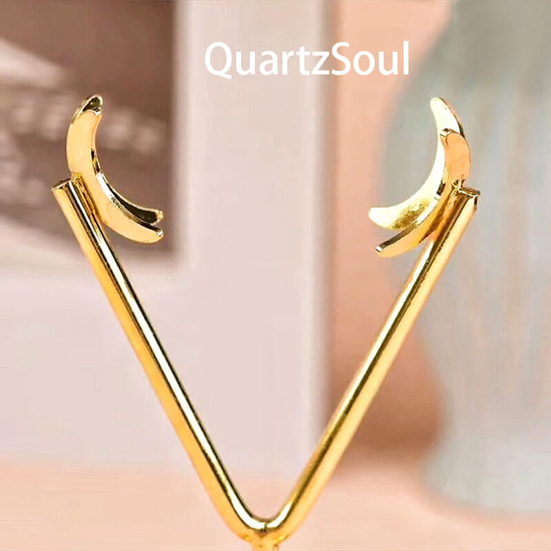 Metallic Display Stand for Gems and Mineral Collections