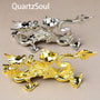 Dragon Crystal Ball Stand in Gold and Silver Finishes for Crystal Sphere Display