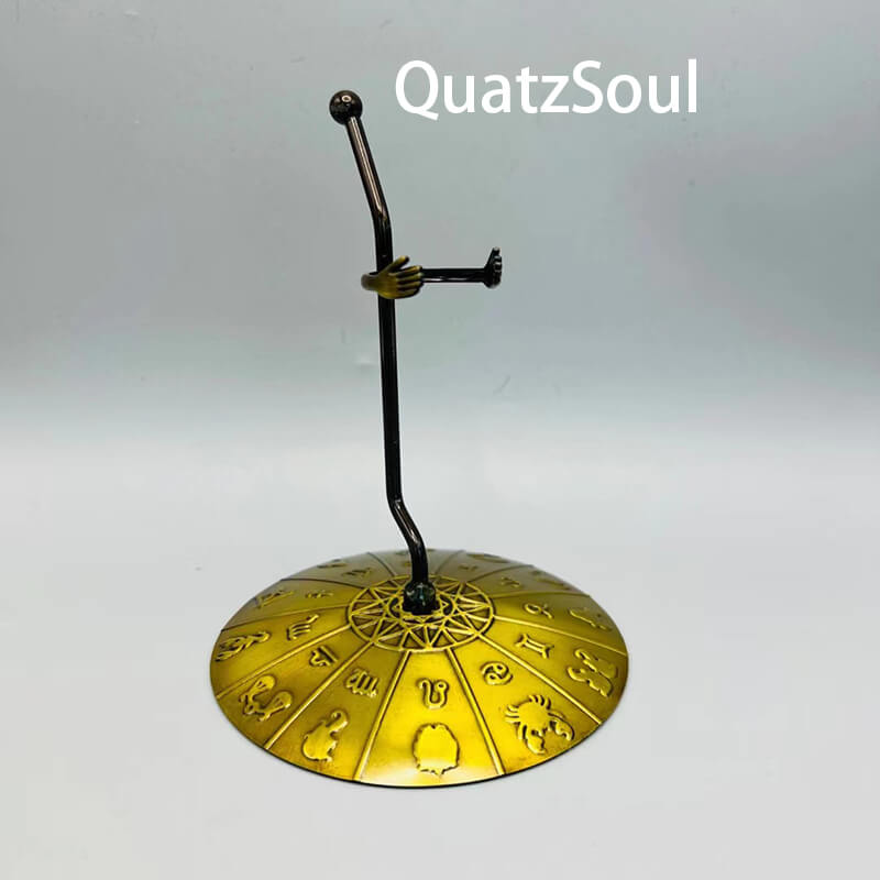 Mystical Hand-Shaped Crystal Display Stand with Zodiac Base