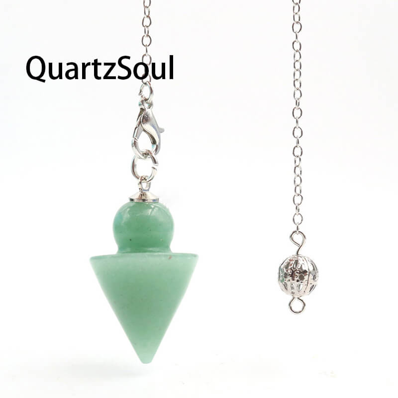Green Aventurine Crystal Pendulum for Abundance and Prosperity
