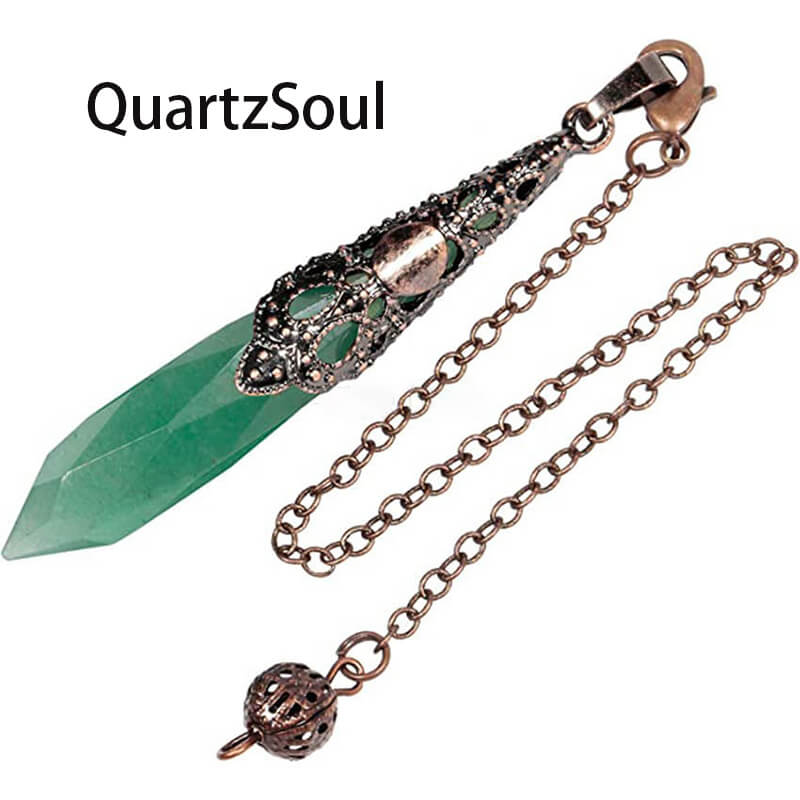 Green Aventurine Crystal Pendulum for Prosperity and Heart Chakra