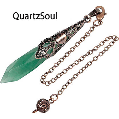 Green Aventurine Crystal Pendulum for Prosperity and Heart Chakra