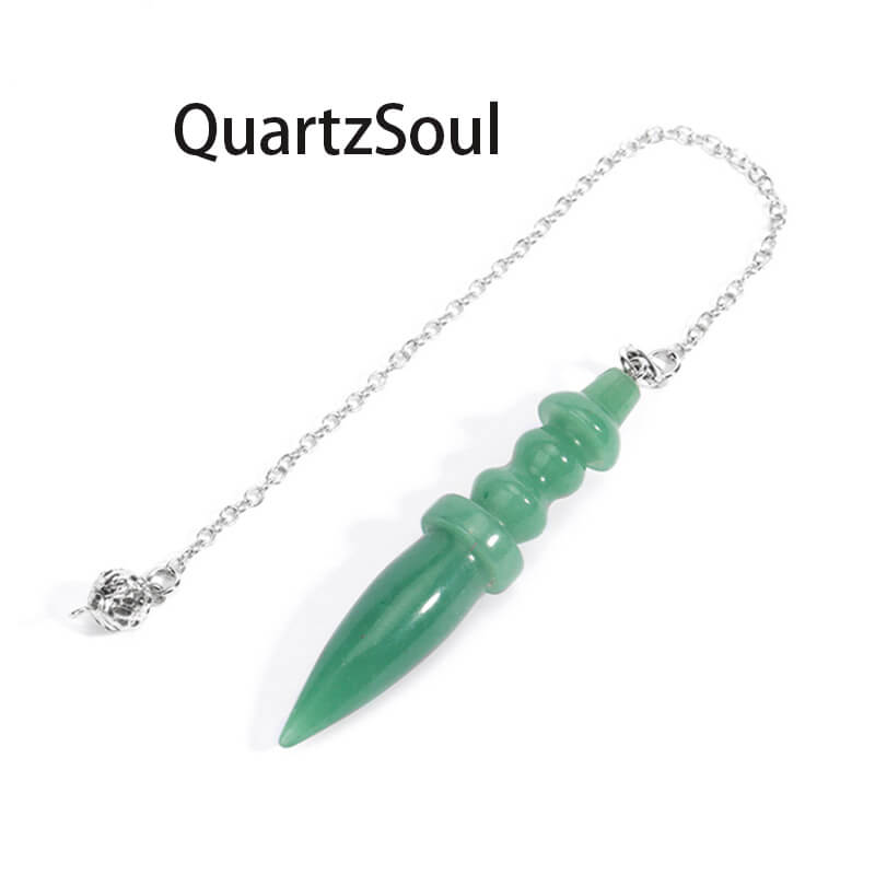 Green Aventurine Crystal Pendulum for Prosperity Readings