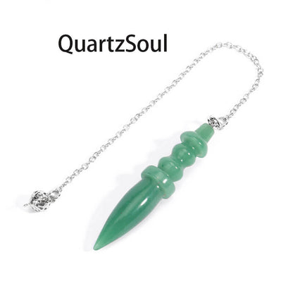 Green Aventurine Crystal Pendulum for Prosperity Readings