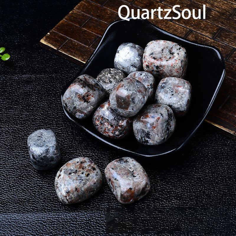 Bowl of Fire Agate tumbled stones for crystal healing and collection