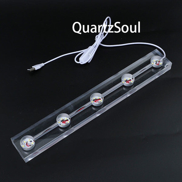 Illuminated Acrylic Crystal Display Stand with USB Light