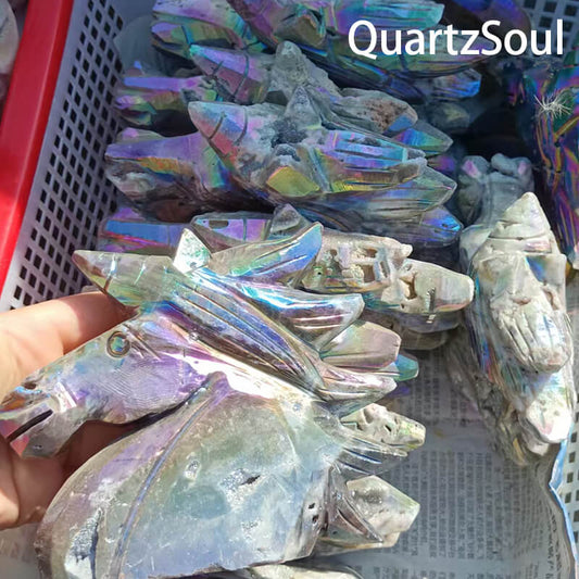 Premium wholesale crystals iridescent sphalerite rainbow clusters bulk supply