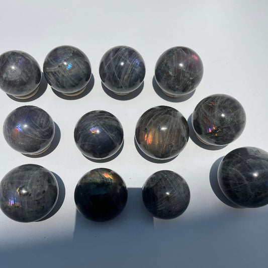  Natural Labradorite Crystal Sphere with Blue Flash Wholesale