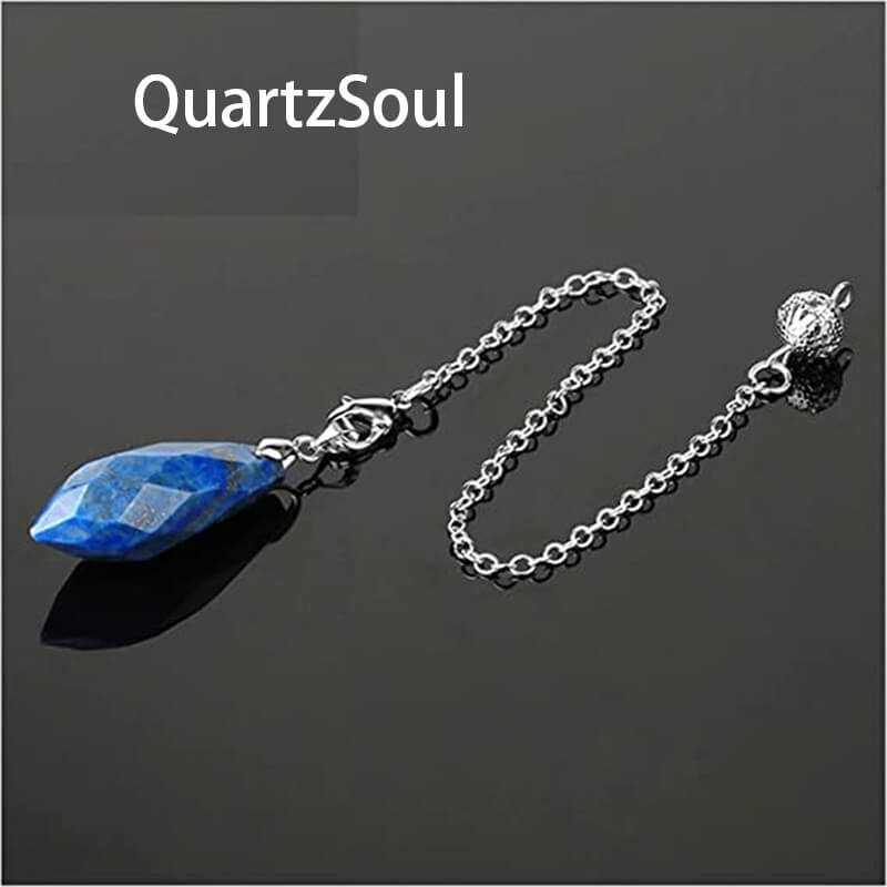 Lapis Lazuli Faceted Pendulum Crystal for Spiritual Guidance