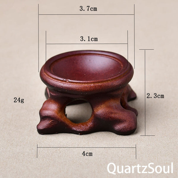 Handcrafted Wooden Crystal Display Stand for Spheres