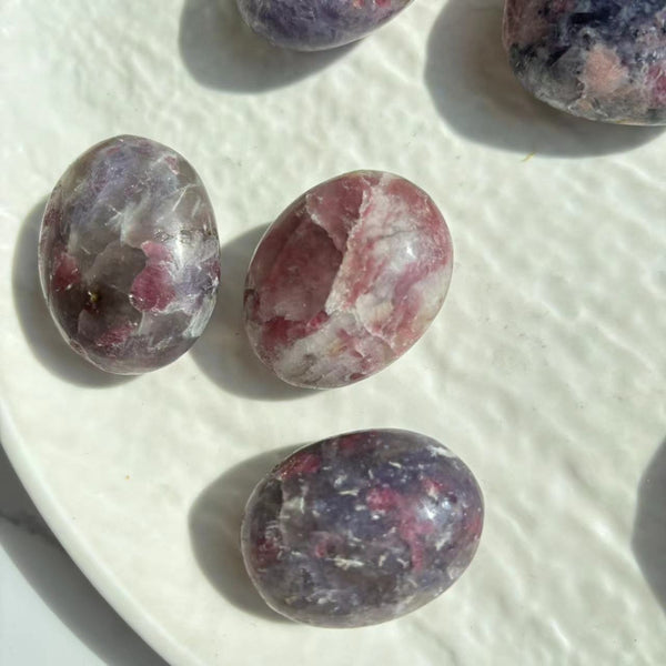 Smooth Lepidolite Crystal Healing Stones Wholesale Collection