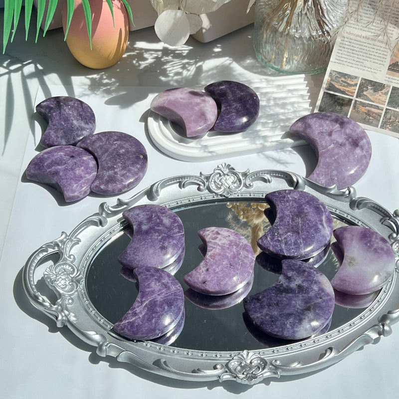 Lepidolite Moon Crystal showcasing healing properties for emotional balance
