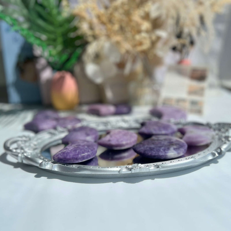 Premium quality Lepidolite Moon Crystal with authentic coloration