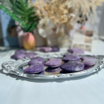Premium quality Lepidolite Moon Crystal with authentic coloration