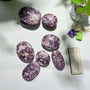 Premium Wholesale Lepidolite Palm Stone Purple Crystal Healing Stone