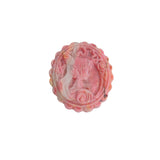 Magical Girl Pattern Rhodonite Crystal Carving Pink Healing Stone Front View