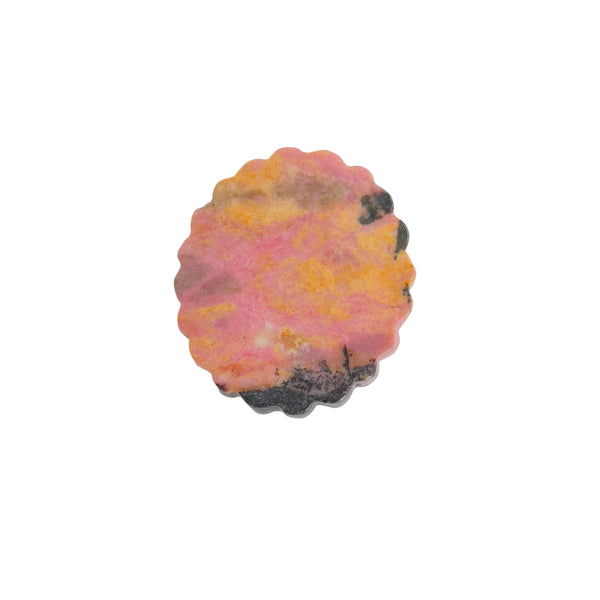 Pink rhodonite crystal carving as pendant jewelry inspiration