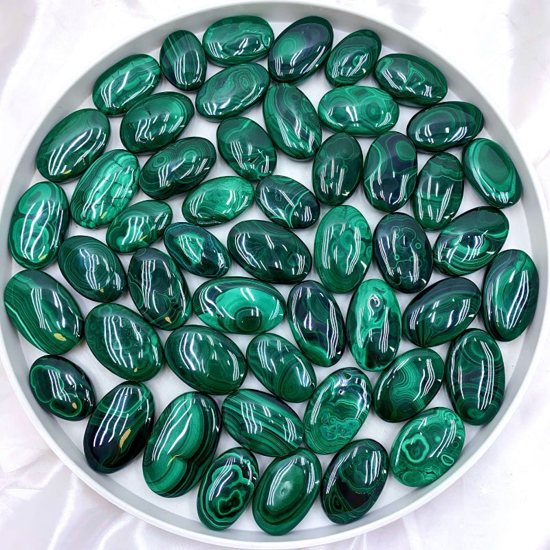 Premium Natural Malachite Palm Stone for Crystal Healing Wholesale