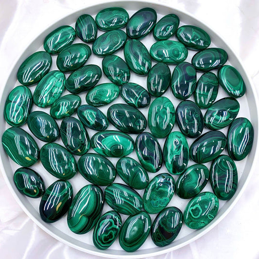 Premium Natural Malachite Palm Stone for Crystal Healing Wholesale