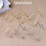 Metal crystal display stands available in three sizes and two colors - gold and silver