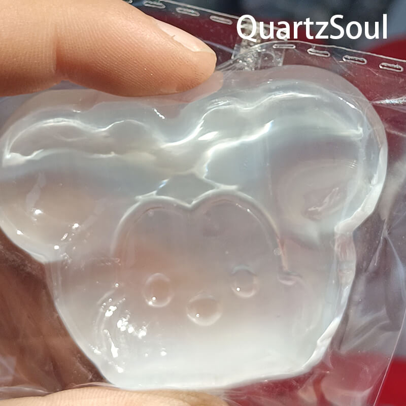 Mickey Shape Selenite Crystal Wholesale Natural Healing Stone