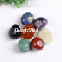 Natural mixed tumbled crystals collection with amethyst, lapis lazuli and gemstones