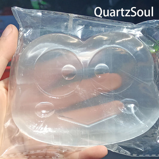 Handcrafted Monkey Head Selenite Crystal Carving Wholesale