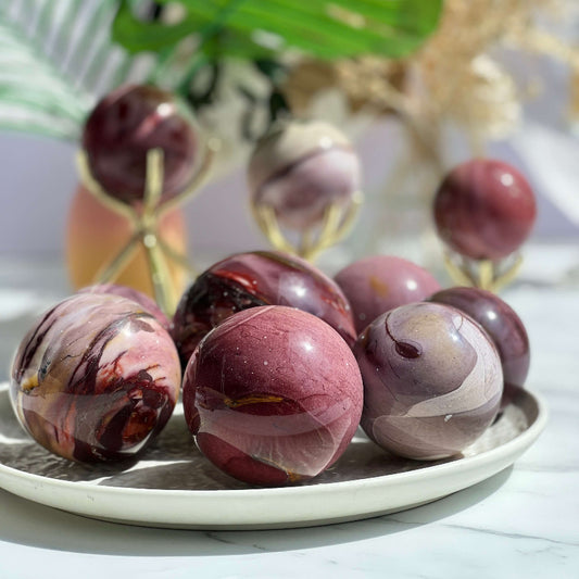 Premium Mookaite Jasper Sphere Wholesale Crystal Healing Stone