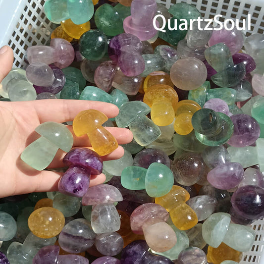 Premium mushroom shape fluorite crystals for wholesale crystal suppliers