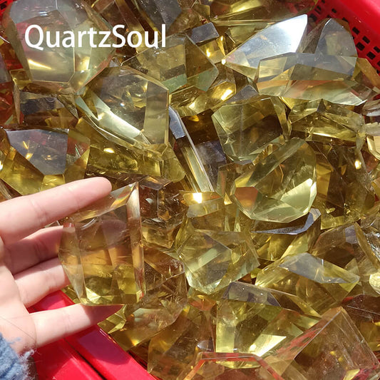 Premium natural citrine crystals wholesale bulk supply golden yellow