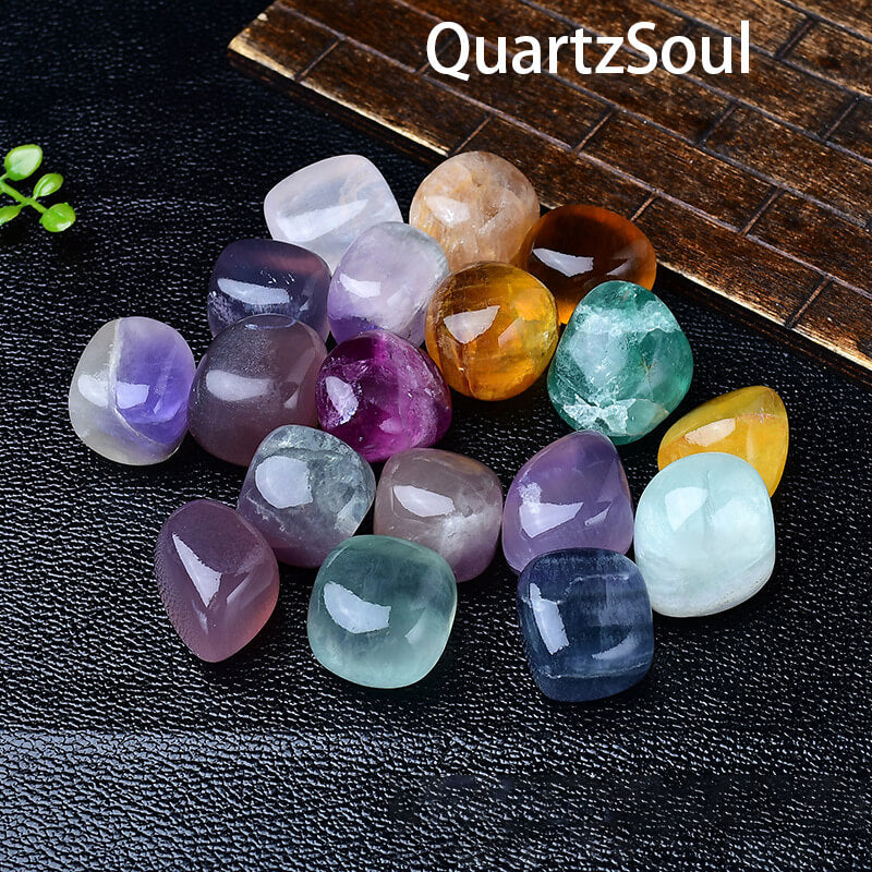 Natural Fluorite Tumbled Stones Collection for Decoration